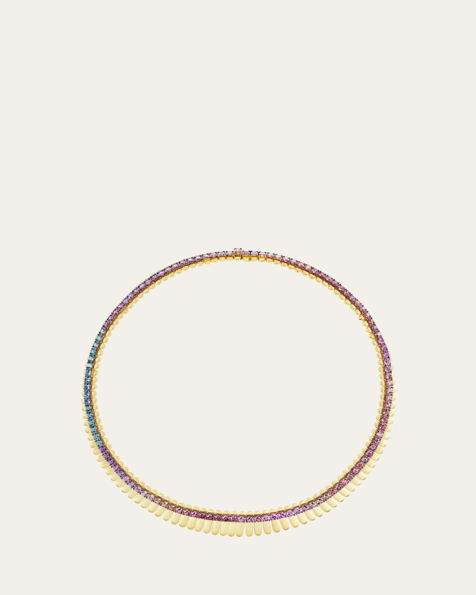 18K Yellow Gold Painted Desert Necklace